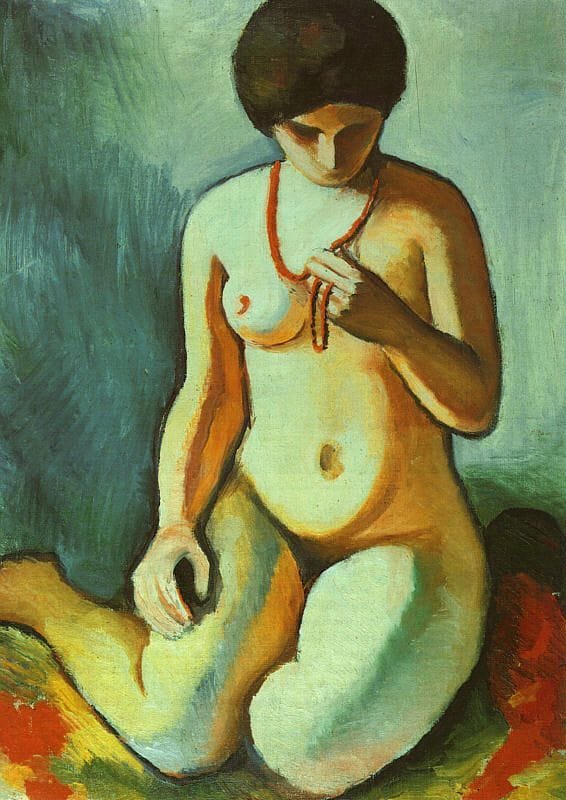 Artwork Title: Female Nude with Coral Necklace