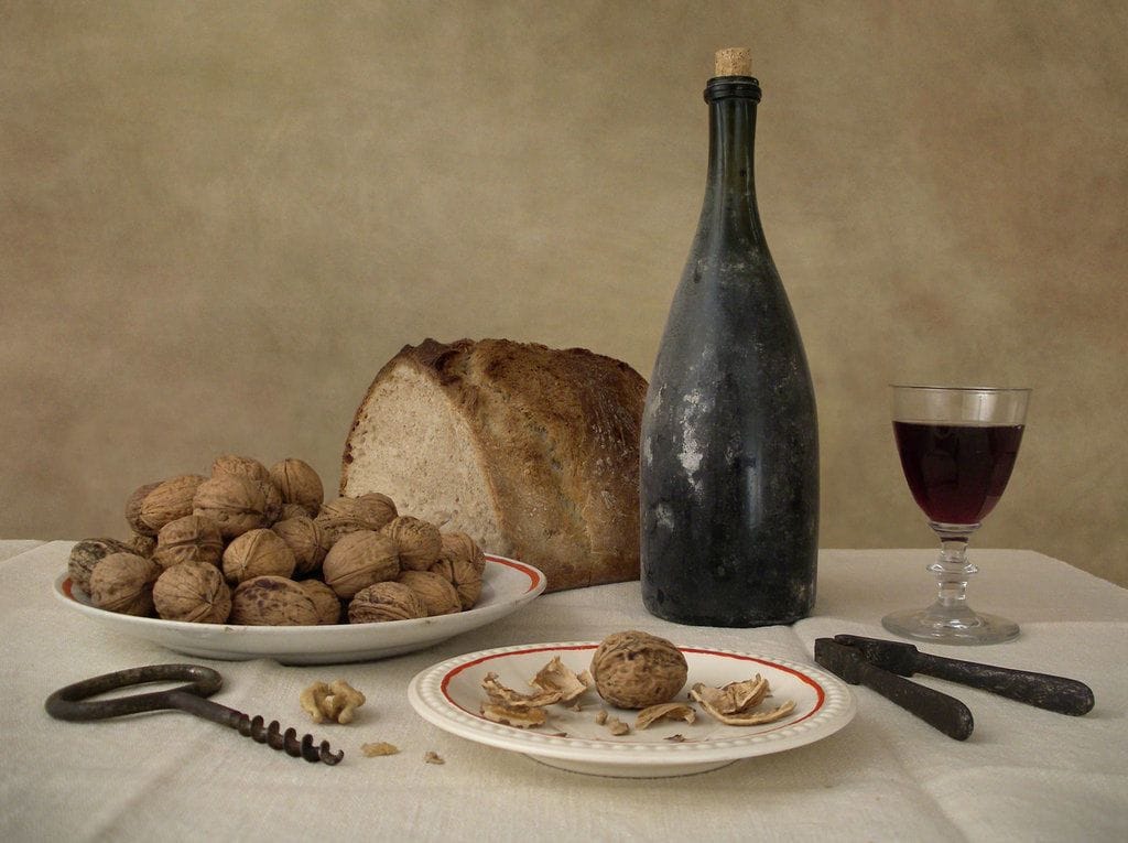 Artwork Title: Noix, Pain Et Vieux Vin