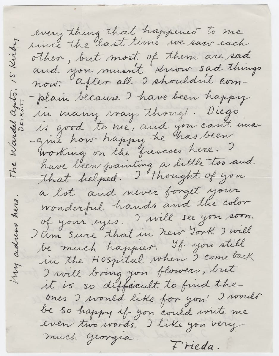Artwork Title: Letter to Georgia O'Keeffe