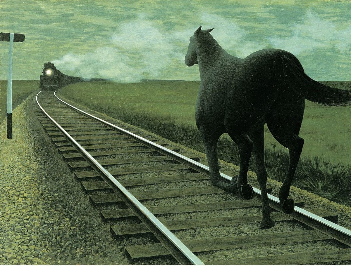 Artwork Title: Horse and Train