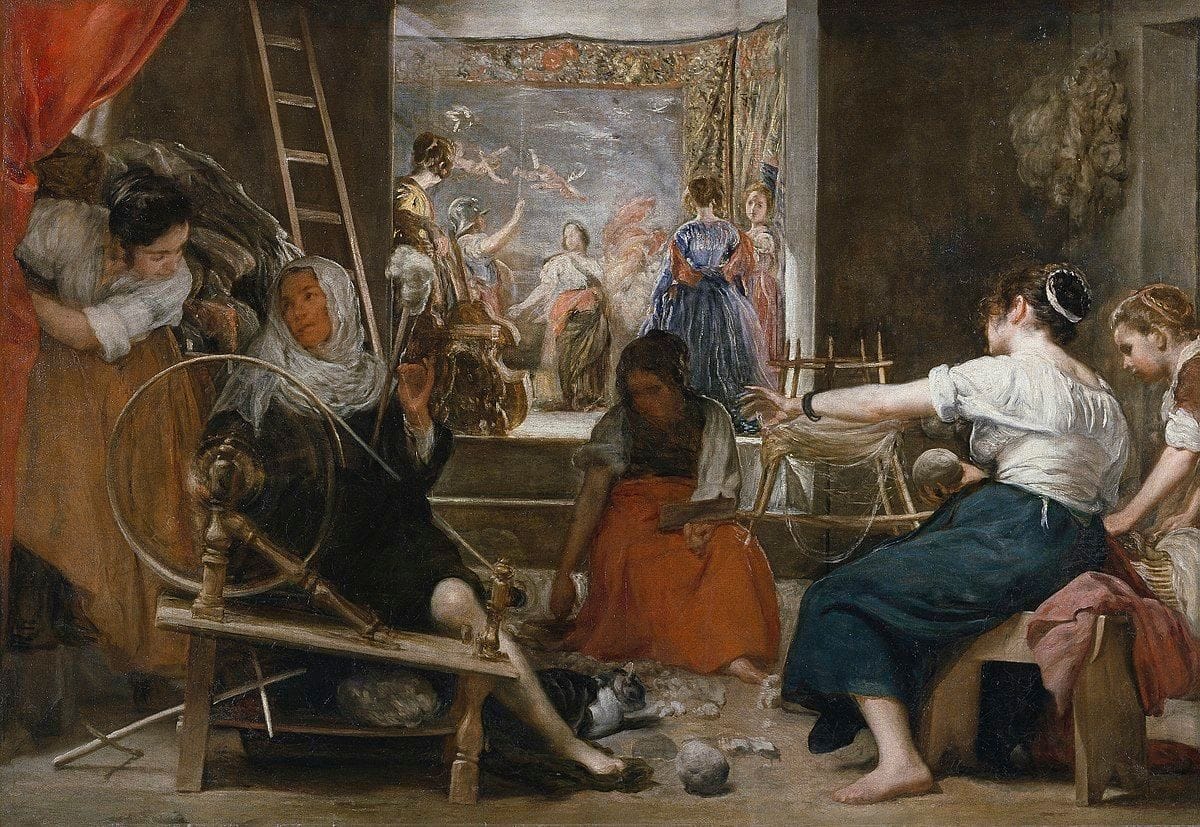 Artwork Title: La Fábula De Aracne O Las Hilanderas
