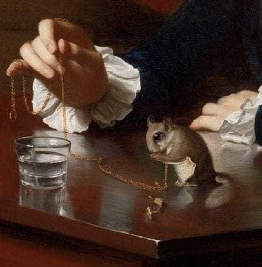 Artwork Title: A Boy with a Flying Squirrel (Henry Pelham)