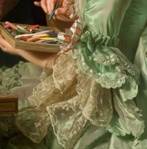 Artwork Title: Self Portrait with his wife Marie Suzanne Giroust Painting a Portrait of Henrik Wilhelm Peill