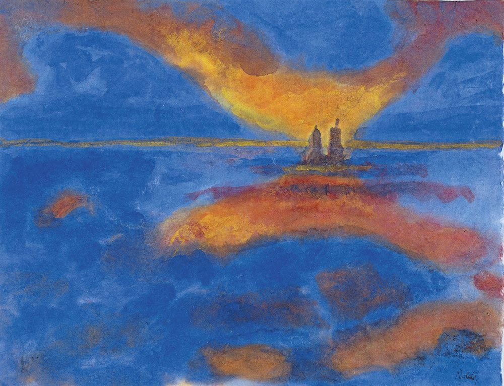 Artwork Title: Nubes rojas