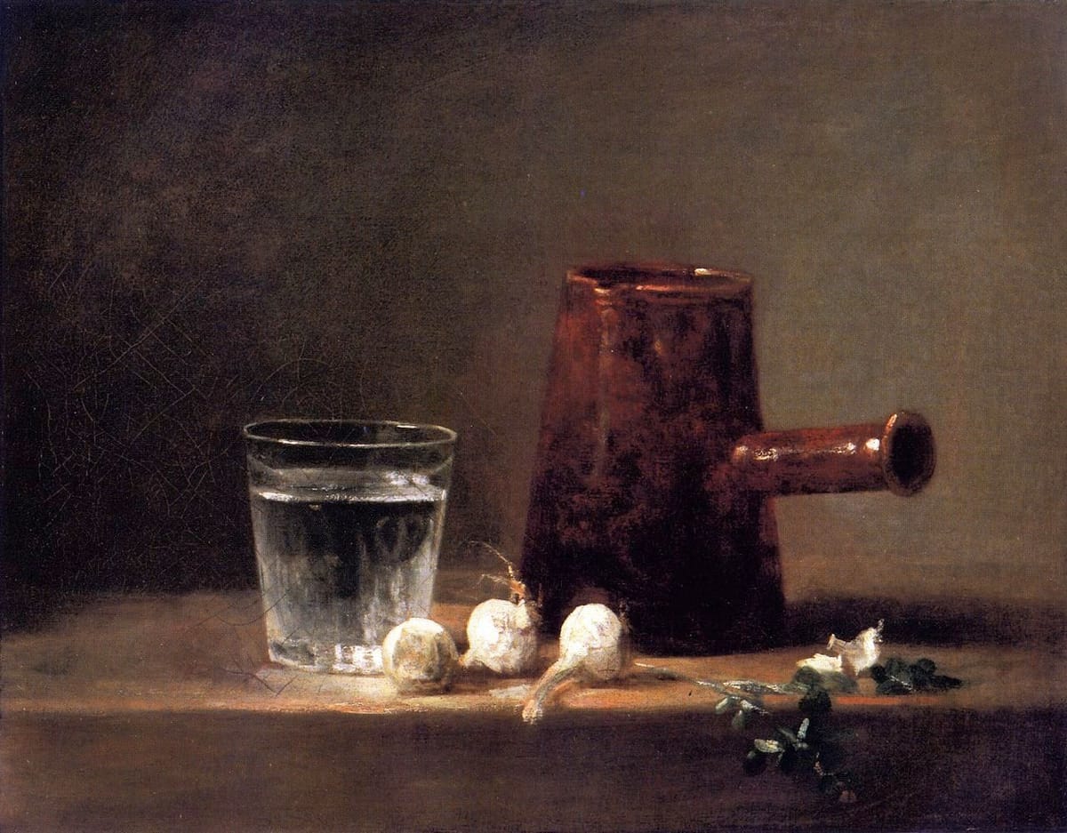 Artwork Title: Glass Of Water And A Coffee Pot