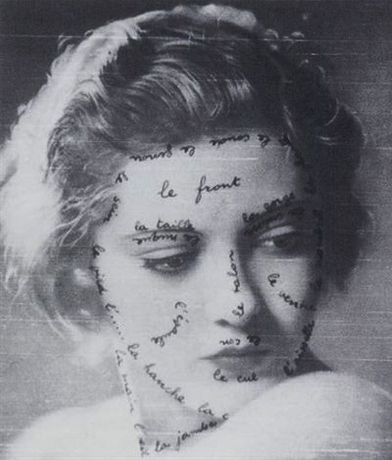 Artwork Title: Calligramme autographe sur photographie