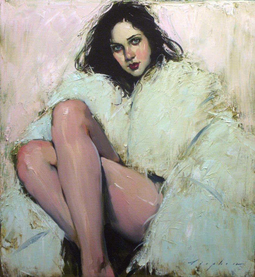 Artwork Title: White Feather Boa