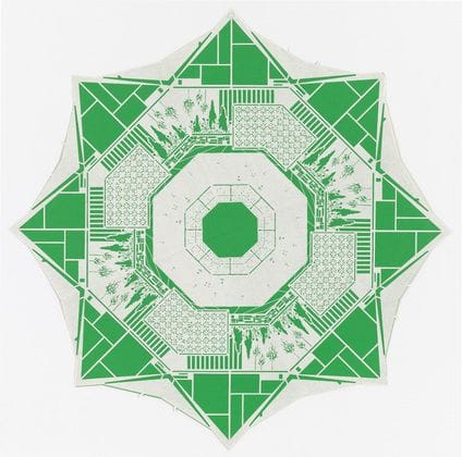 Artwork Title: A-frame (green)