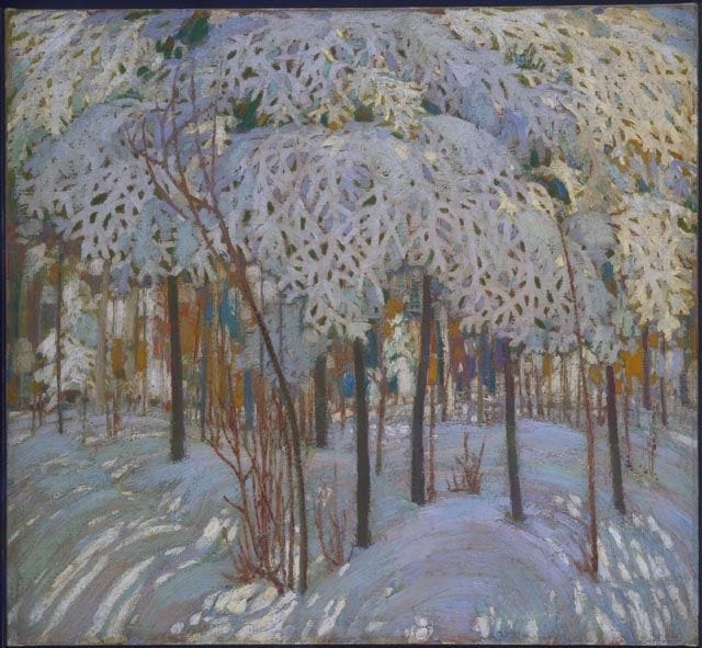 Artwork Title: Snow in October (Alternate titles: First Fall of Snow; First Snow; Snow in Autumn; Snow Pattern)