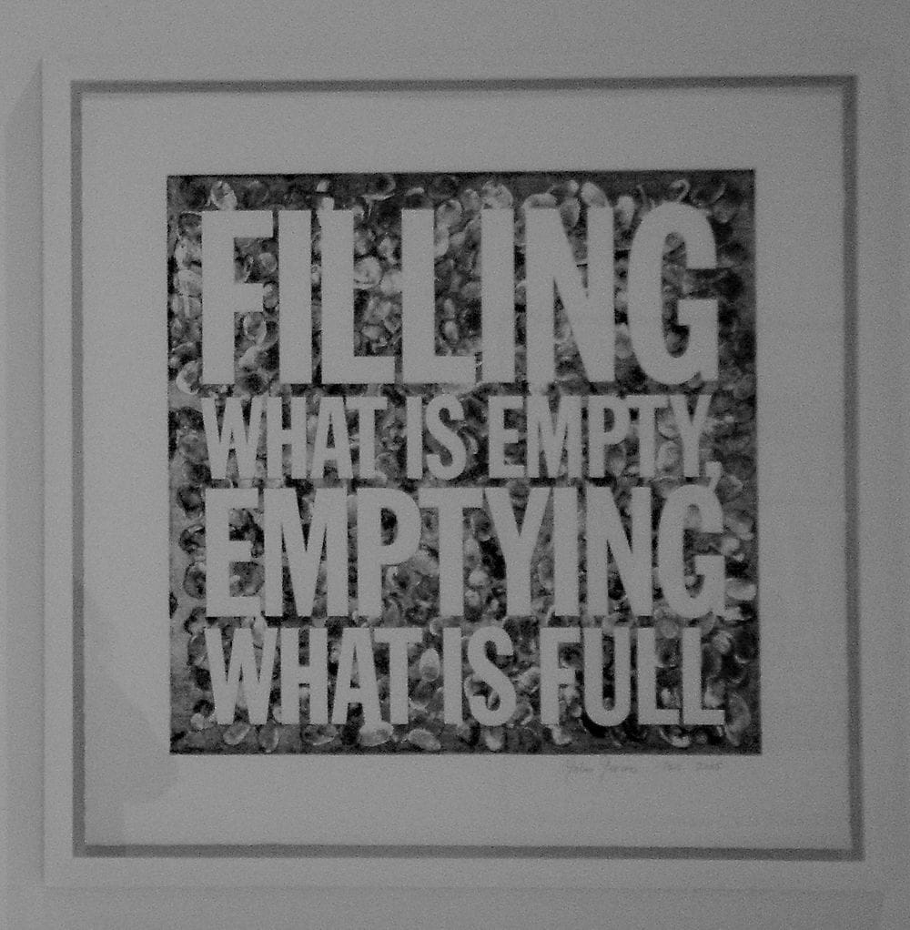 Artwork Title: Filling What Is Empty...
