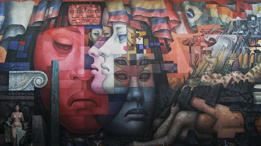 Artwork Title: Detail: Presencia de América Latina