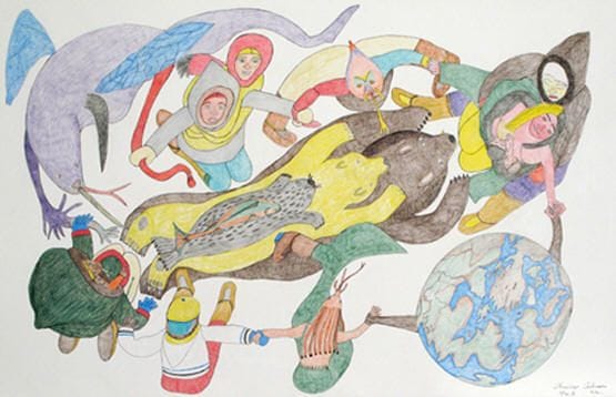 Artwork Title: People, Animals And The World Holding Hands