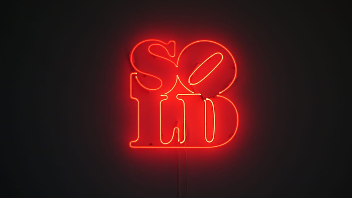 Artwork Title: Is  This Love? Neon and steel