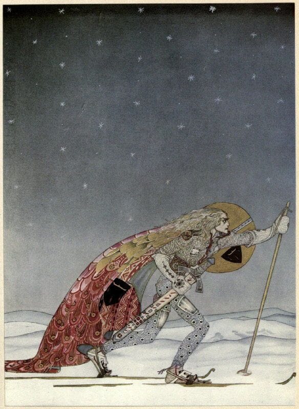 Artwork Title: The Man Gave Him a Pair of Snowshoes