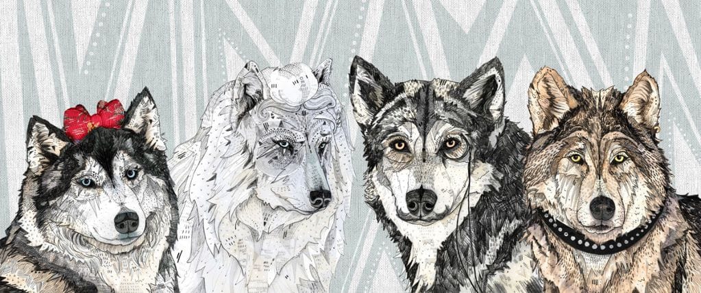 Artwork Title: Wolf Family