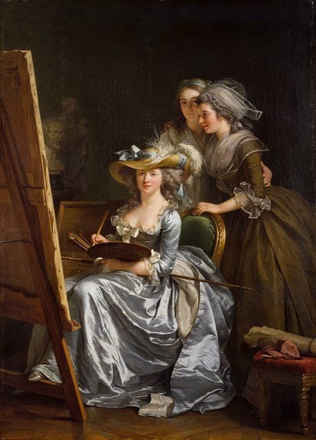 Artwork Title: Self Portrait with Two Pupils