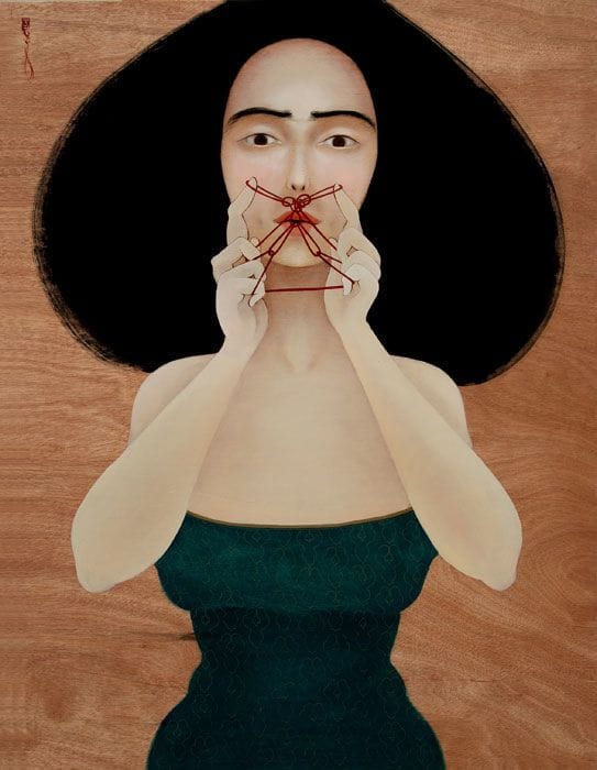 Artwork Title: Threading My Mustache