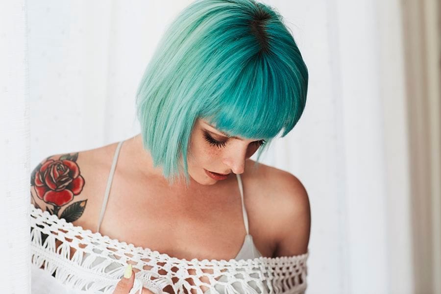 Artwork Title: Blue Hair Beauty