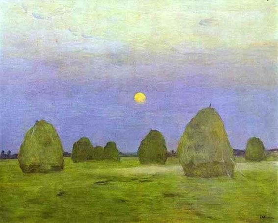 Artwork Title: Dusk. The Haystacks