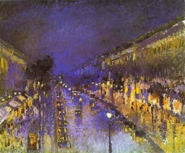Artwork Title: The Boulevard Montmartre At Night