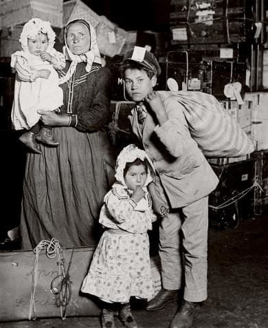 Artwork Title: Italian Family Looking For Lost Baggage