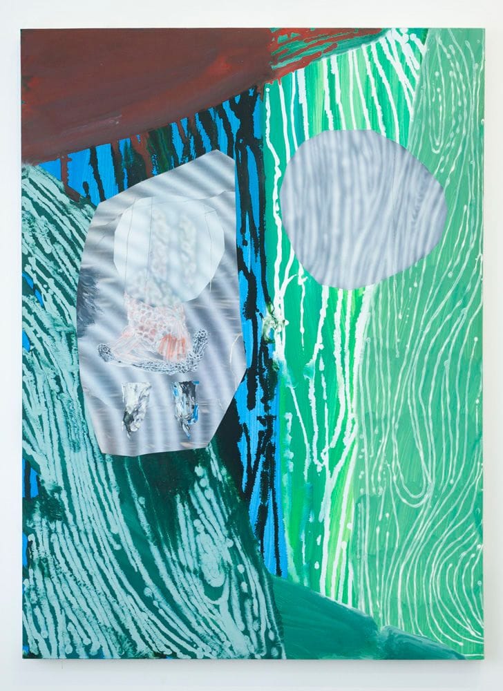Artwork Title: Green on Black on White on White