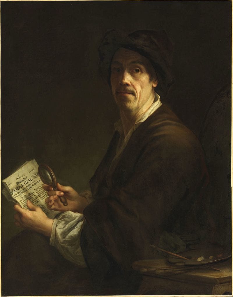 Artwork Title: Self Portrait with the Wienerisches Diarium