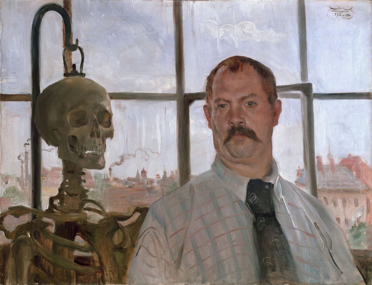 Artwork Title: Self Portrait with Skull