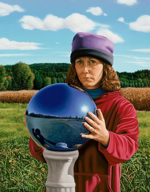 Artwork Title: Self Portrait with Garden Globe