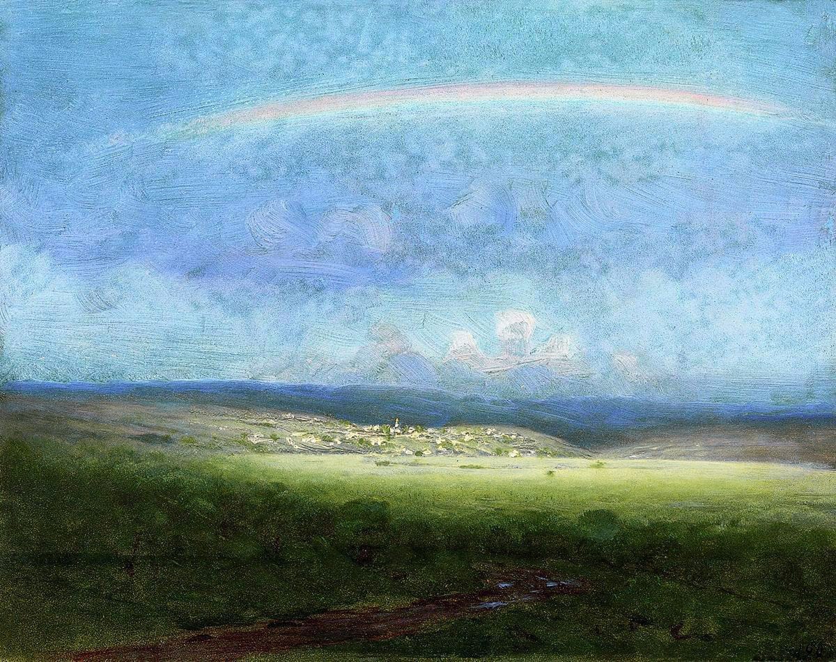 Artwork Title: After a Rain. Rainbow