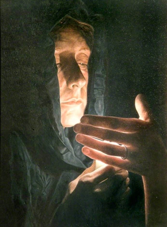 Artwork Title: Woman with a Shielded Candle