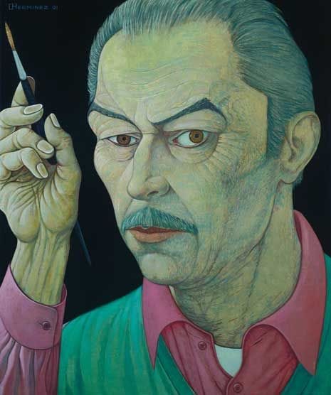 Artwork Title: Self Portrait with Brush