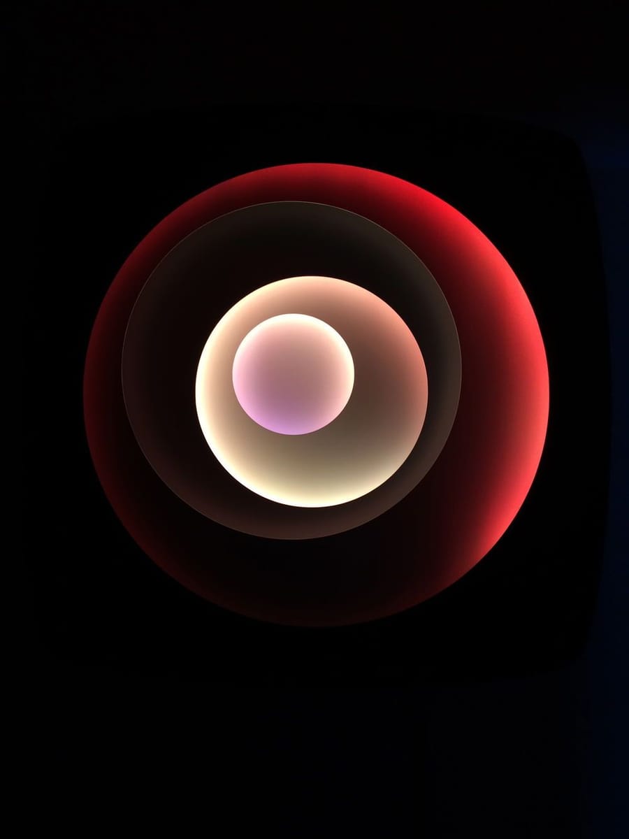 Artwork Title: Diagonally Offset Circles -- Sunset