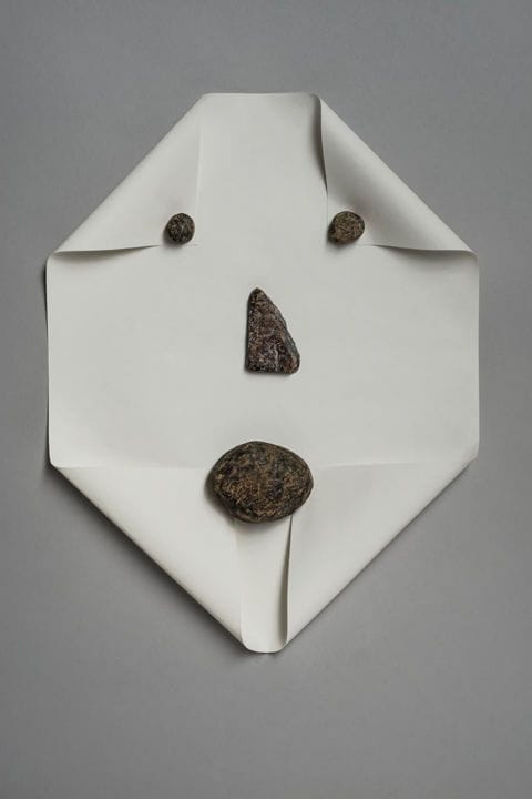 Artwork Title: Untitled (rocks and paper)