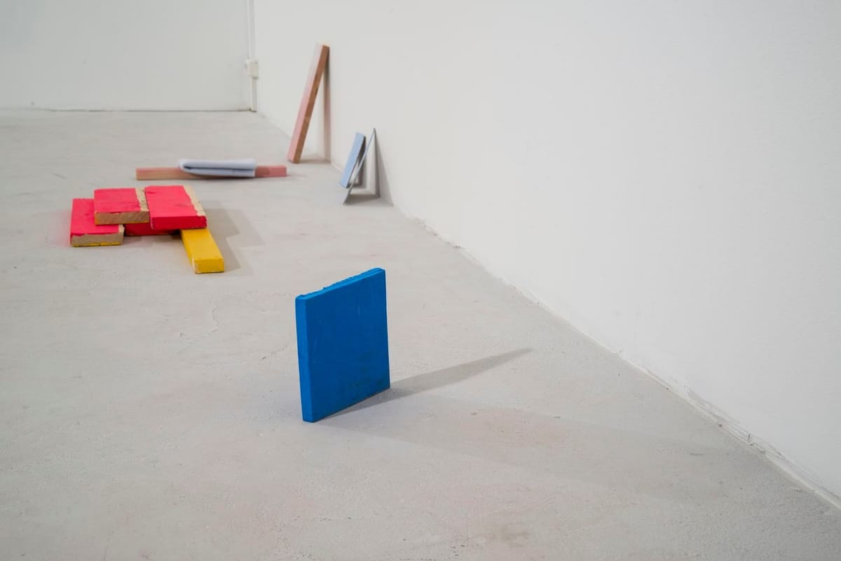 Artwork Title: Blue Sculpture (installation view)