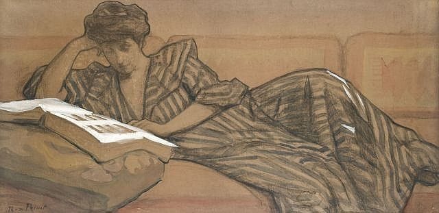 Artwork Title: Jean Prinet Lisant
