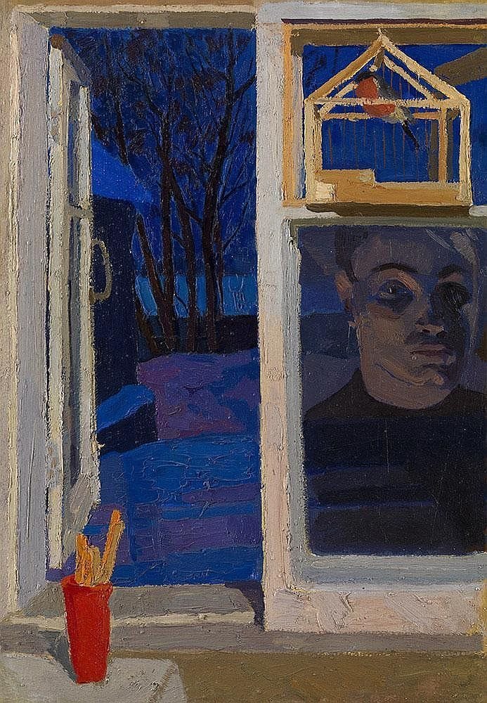 Artwork Title: Reflection by the Window (Self Portrait)