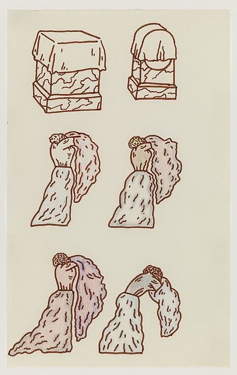 Artwork Title: Untitled (Figures and Tombs)