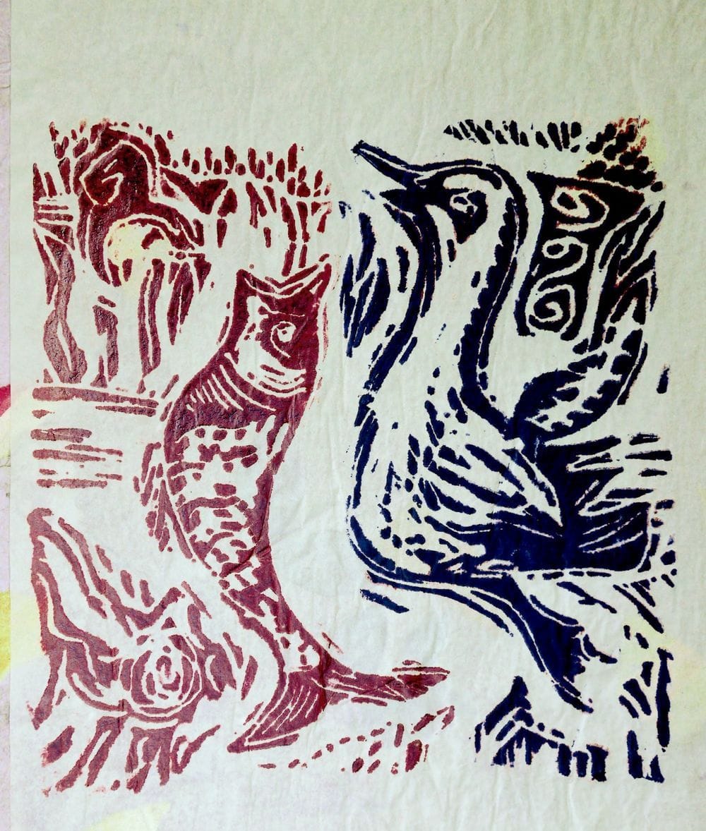 Artwork Title: Pez y pajaro