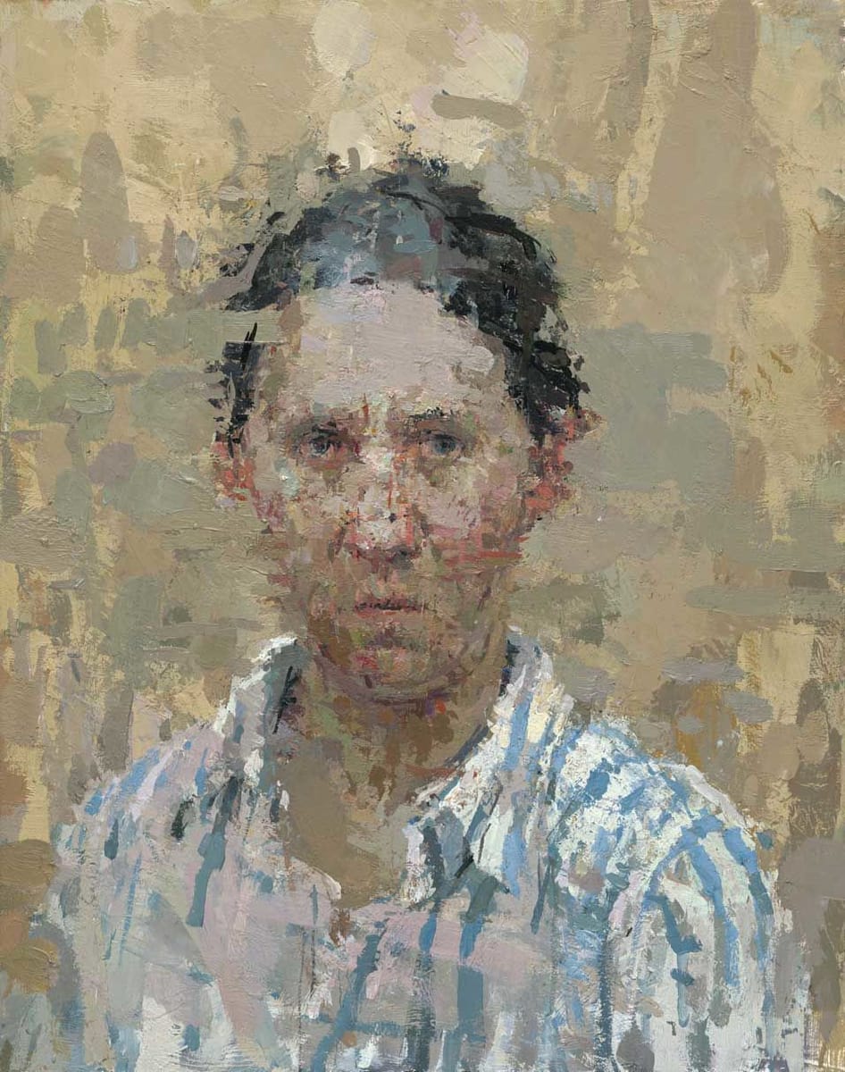 Artwork Title: Self Portrait with Blue Stripes