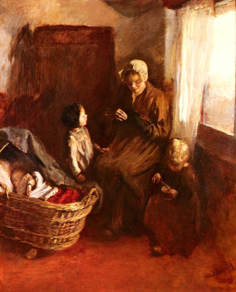 Artwork Title: Cottagers at Scheveningen