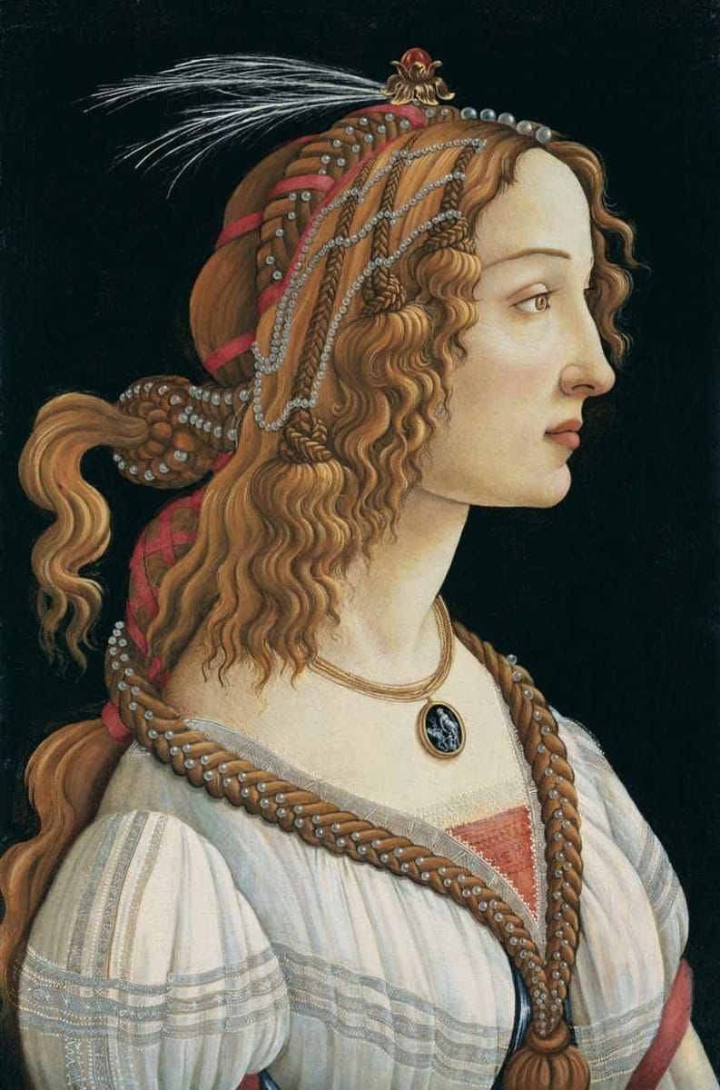 Artwork Title: Idealized Portrait of a Lady (Portrait of Simonetta Vespucci as Nymph)