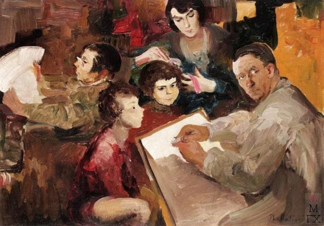 Artwork Title: Self Portrait with Family