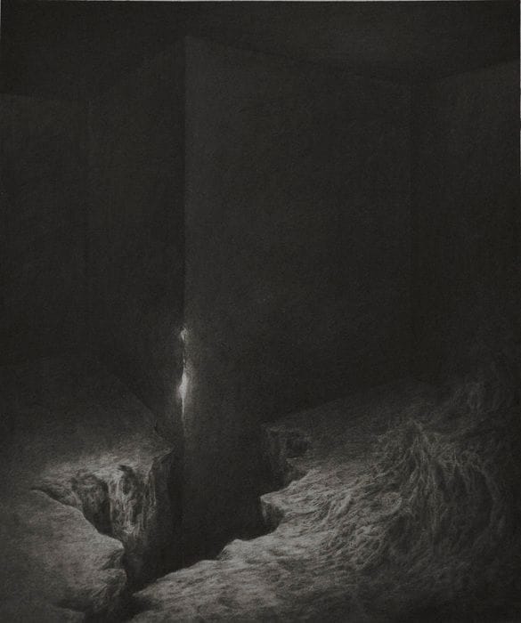 Artwork Title: Série 'Enfermement' (pierre noire)