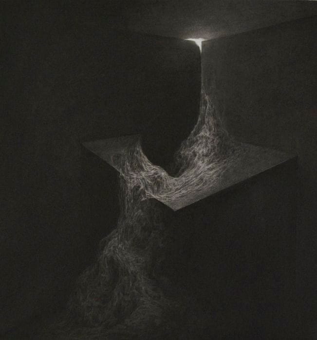 Artwork Title: Série 'Enfermement' (pierre noire)