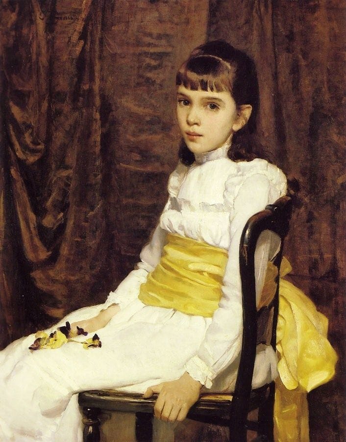 Artwork Title: A Little Girl (Fanny Travis Cochran)