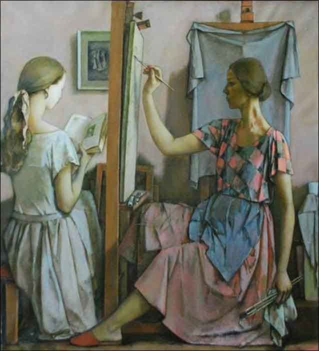 Artwork Title: В мастерской (In the Studio)