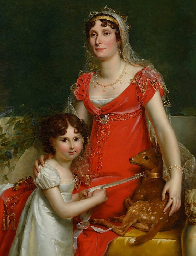 Artwork Title: Elisa Bonaparte with her daughter Napoleona Baciocchi