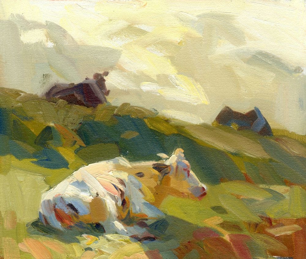 Artwork Title: Koeien op dijk (Cows on the Embankment)
