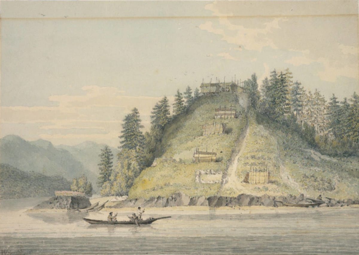 Artwork Title: Village Of Friendly Indians A The Entrance Of Butes Canal